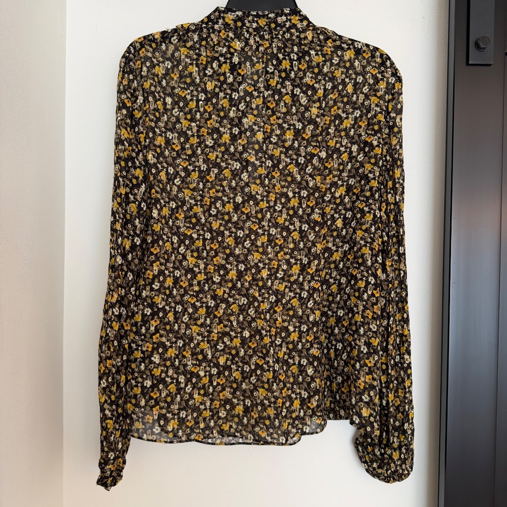 {SOLD} THE KOOPLES Floral Sheer Blouse Top Women’s Large - Picture 11 of 11